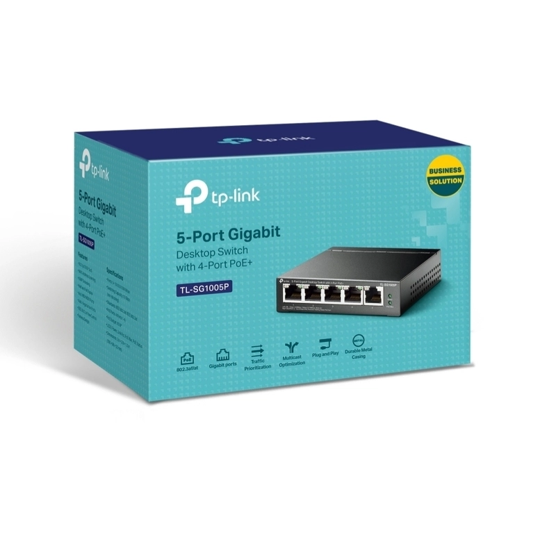 5-портов 10/100/1000 Mbps Desktop Switch с 4-порта PoE+ - TP-Link Omada TL-SG1005P