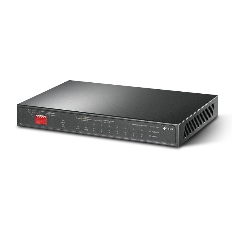 10-портов Gigabit Desktop Switch с 8-Port PoE+