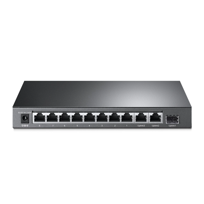 11-портов Desktop Switch с 8 PoE+, 2 x Gigabit RJ45, 1 x Gigabit SFP - TP-Link Omada TL-SL1311MP