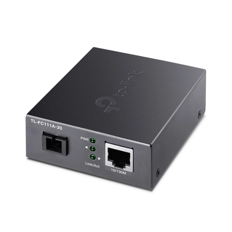 Медиен конвертор, 10/100 Mbps WDM 20км, SC конектор, Сингъл мод - TP-Link TL-FC111A-20