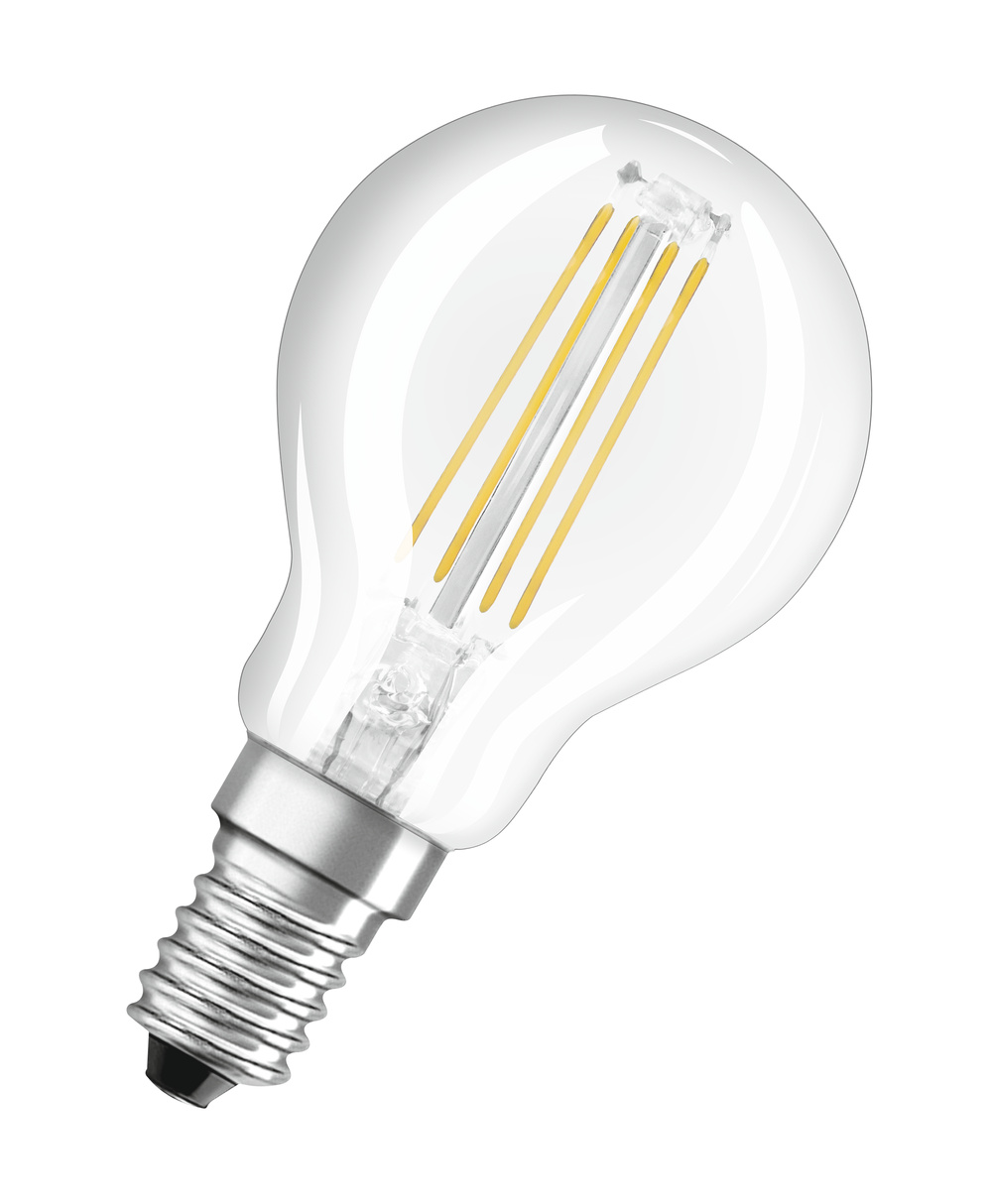 LED лампа Тип P 4W 470lm 2700K 220V E14 Ra80, сфера прозрачна, недимируема - OSRAM LED VALUE CLASSIC P LED438590