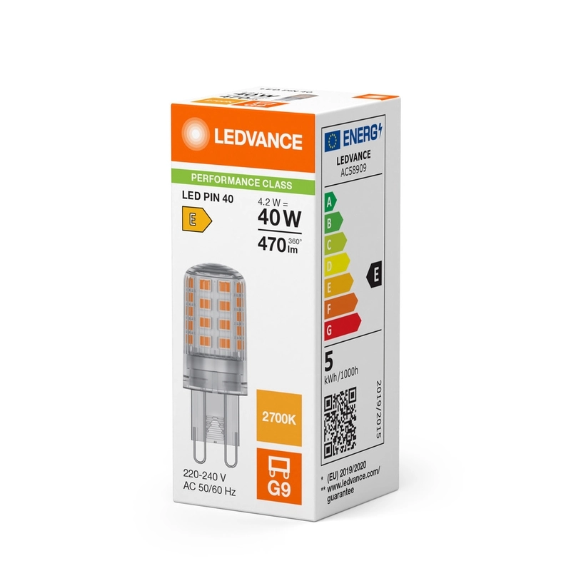 LED лампа Тип PIN 4.2W 470lm 2700K 220V G9 Ra≥80  недимируема