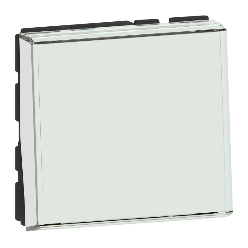 Бутон с държач етикет антибакт. 6A 2M Бял Easy-Led - Legrand Mosaic New 077043L