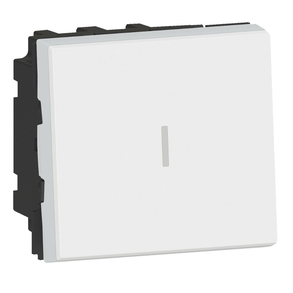 Двуполюсен девиаторен ключ 20A 2M Бял Easy-Led - Legrand Mosaic New 077063L