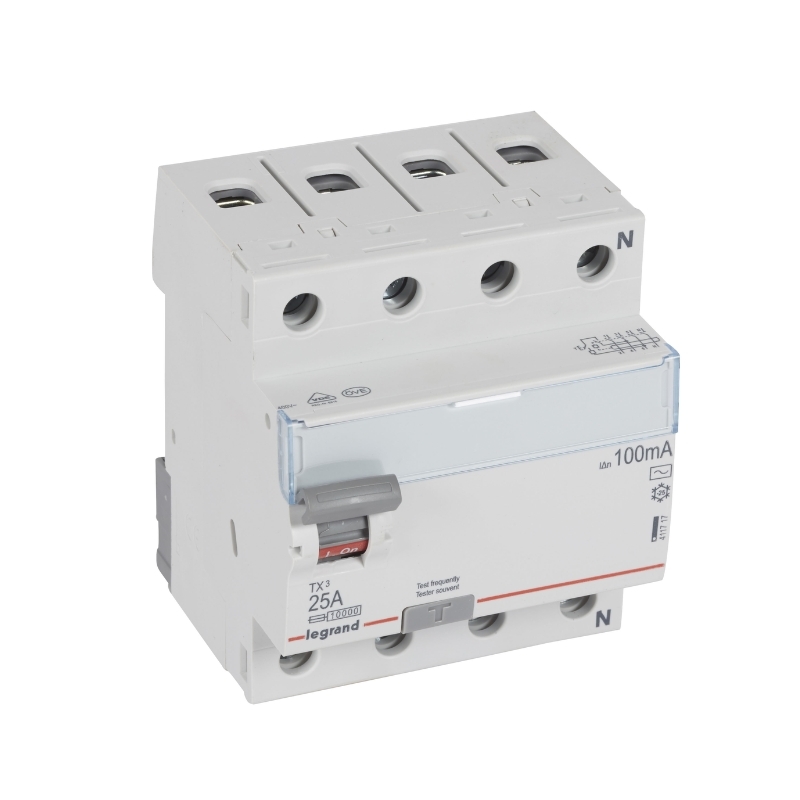 Дефектнотокова защита TX3 4P 25A 100mA тип AC - Legrand TX3 411717