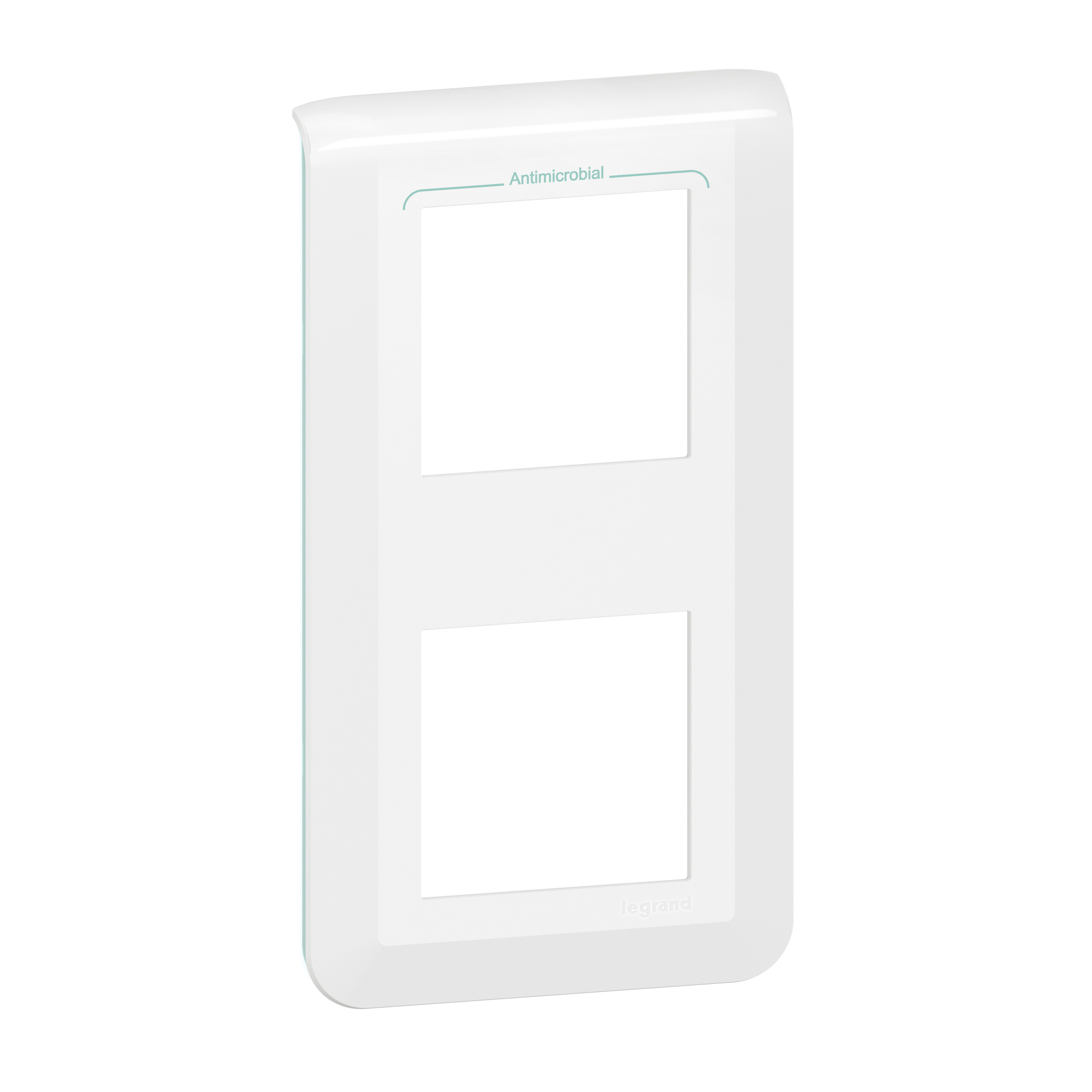 Декоративна рамка антибактериална вертикална 2x2M Бял - Legrand Mosaic New 078723L
