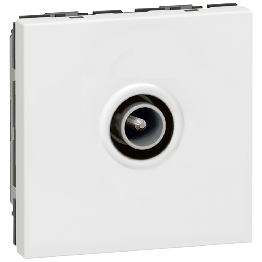 Розетка TV 9.5 mm мъжка 1dB 2М Бял - Legrand Mosaic 078782E