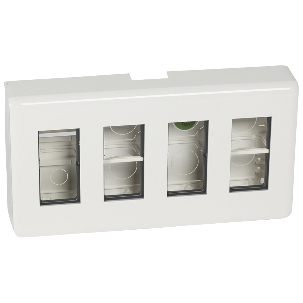 Моноблок открит монтаж 4X4М Бял - Legrand Mosaic New 078888L