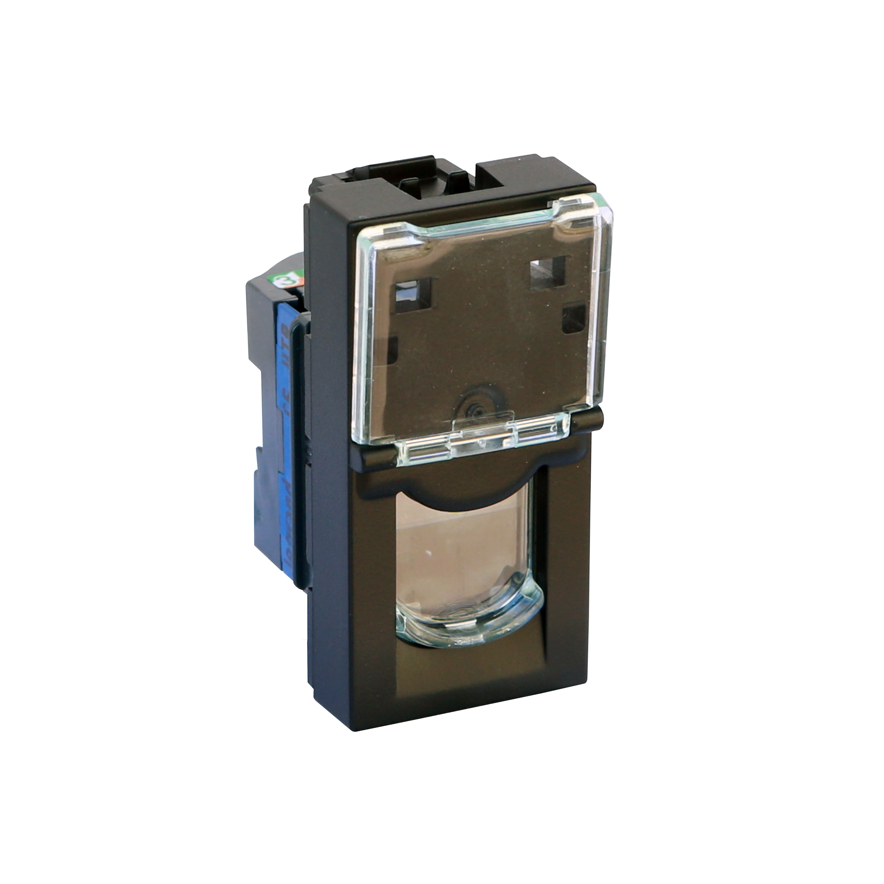 Розетка RJ45 UTP cat.6 1M Черен - Legrand Mosaic 079461L