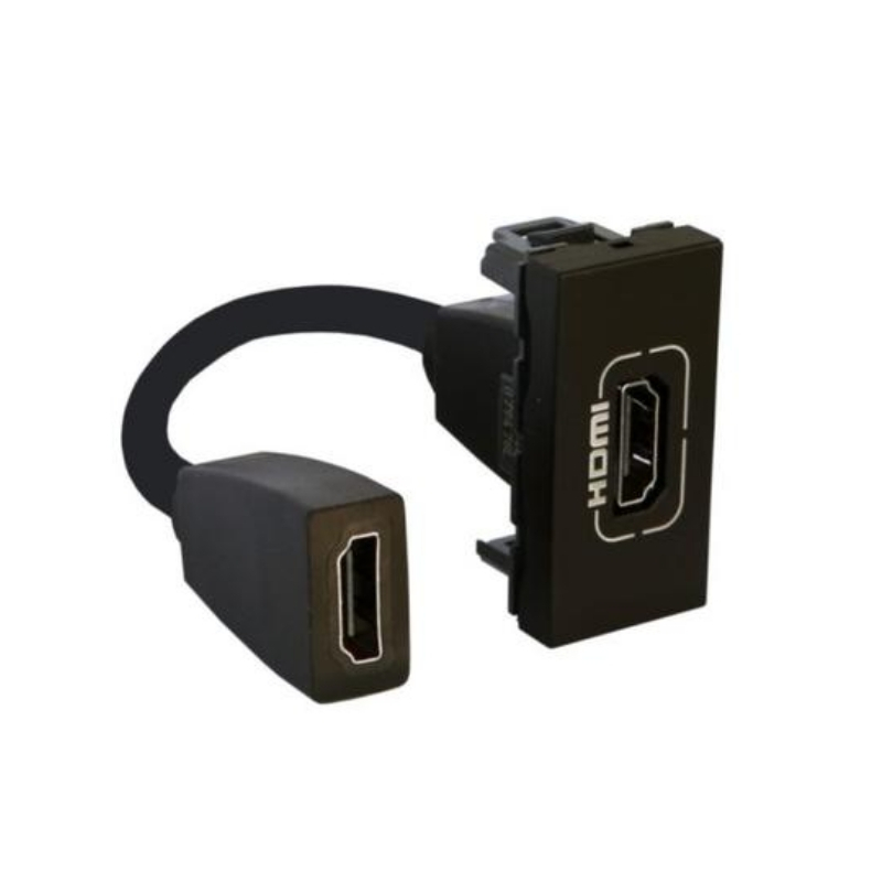 Розетка HDMI A с кабел 15cm 1M Черен - Legrand Mosaic 079478L