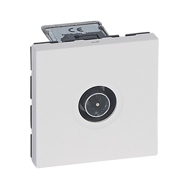Розетка TV крайна 9.52 mm 10dB 2М Бял - Legrand Mosaic 677138
