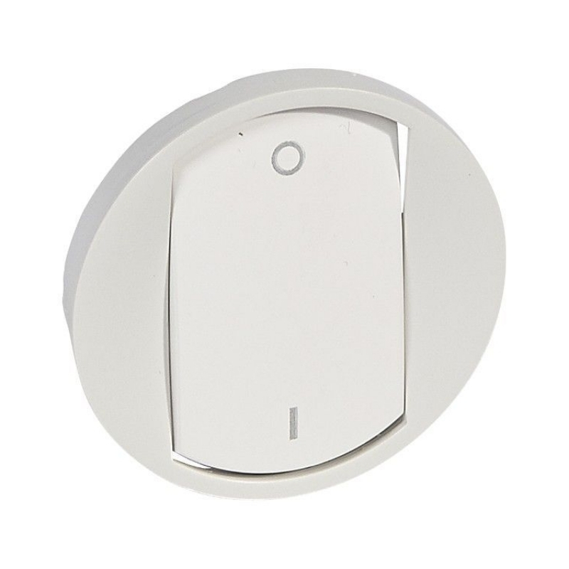 Лицева плочка за двуполюсен ключ Бял - Legrand Celiane 68021