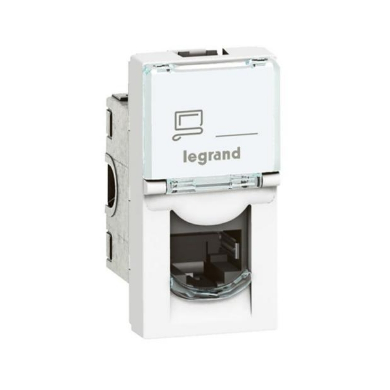Розетка RJ45 UTP cat.6А 1M Бял - Legrand Mosaic 76571