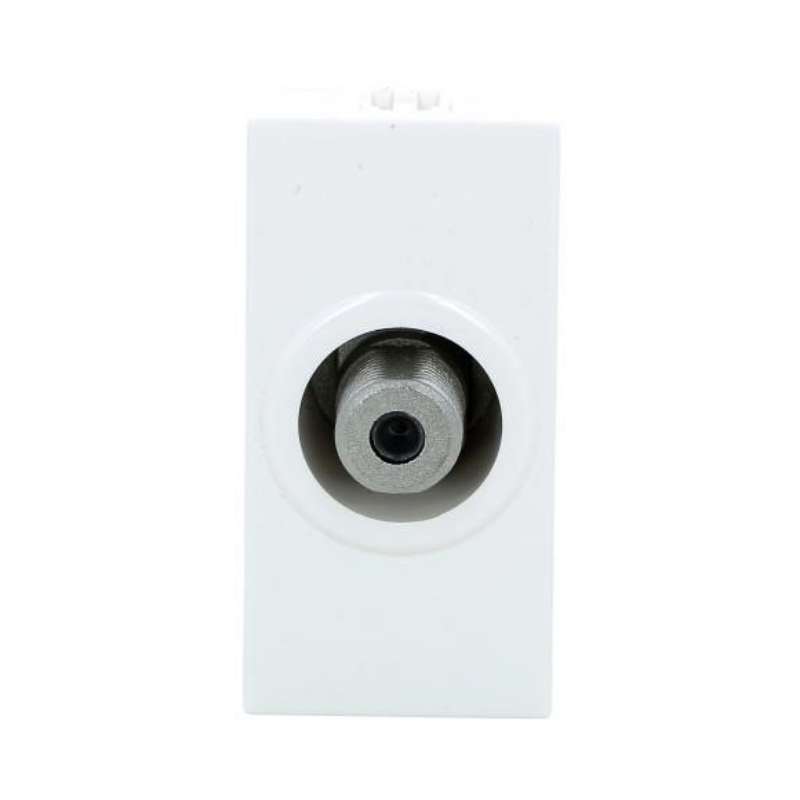 Розетка TV тип F конектор 1dB 1М Бял - Legrand Mosaic 78790
