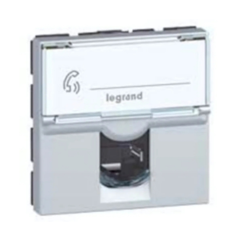 Розетка RJ45 UTP cat.6 2M Алуминий - Legrand Mosaic 79464