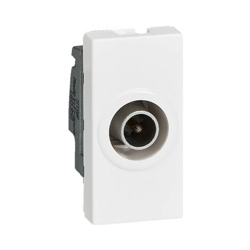 Розетка TV 9.5 mm мъжка 1dB 1М Бял - Legrand Mosaic 78793