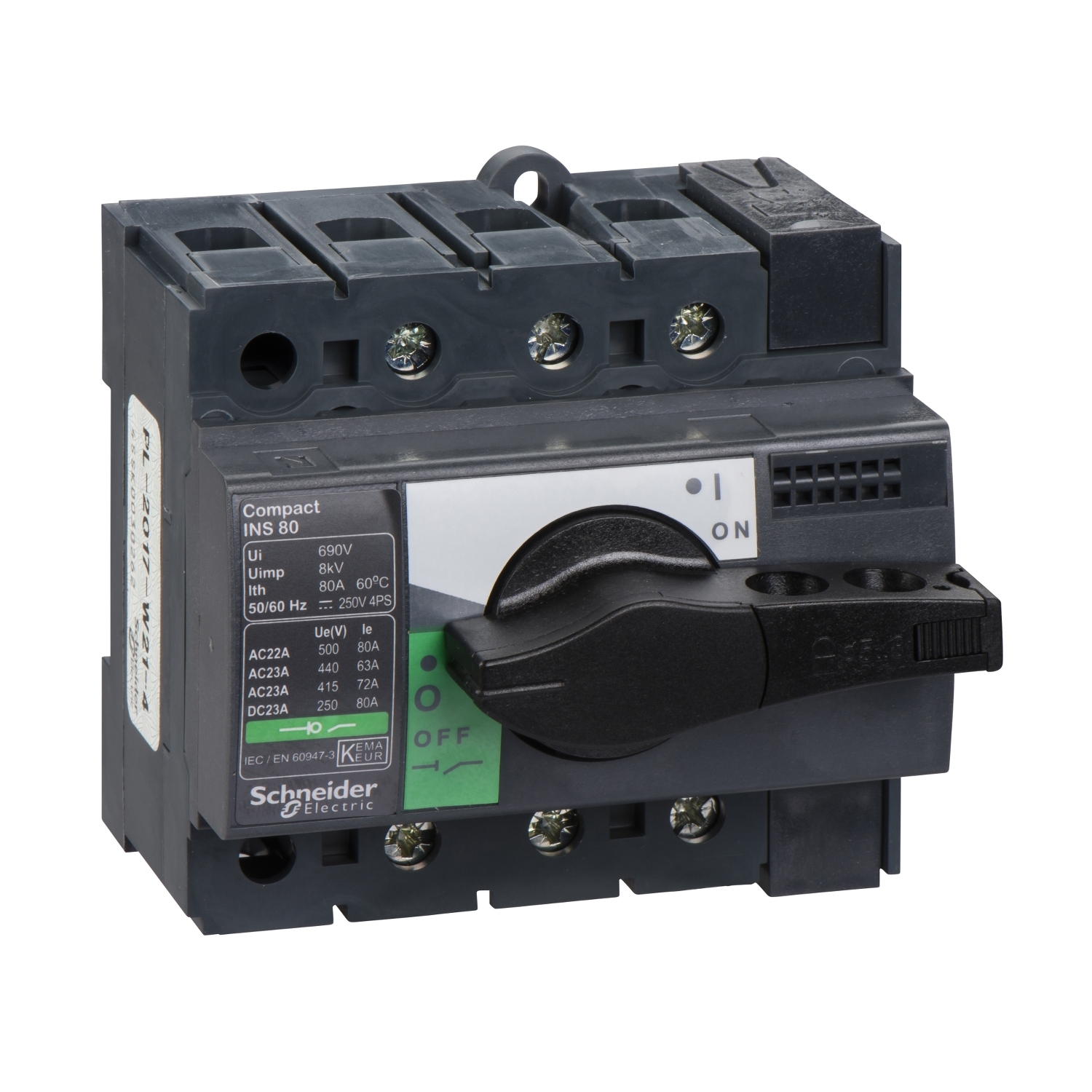 Товаров прекъсвач Compact INS80 - 3 полюса - 80 A - SCHNEIDER ELECTRIC ComPacT INS 28904