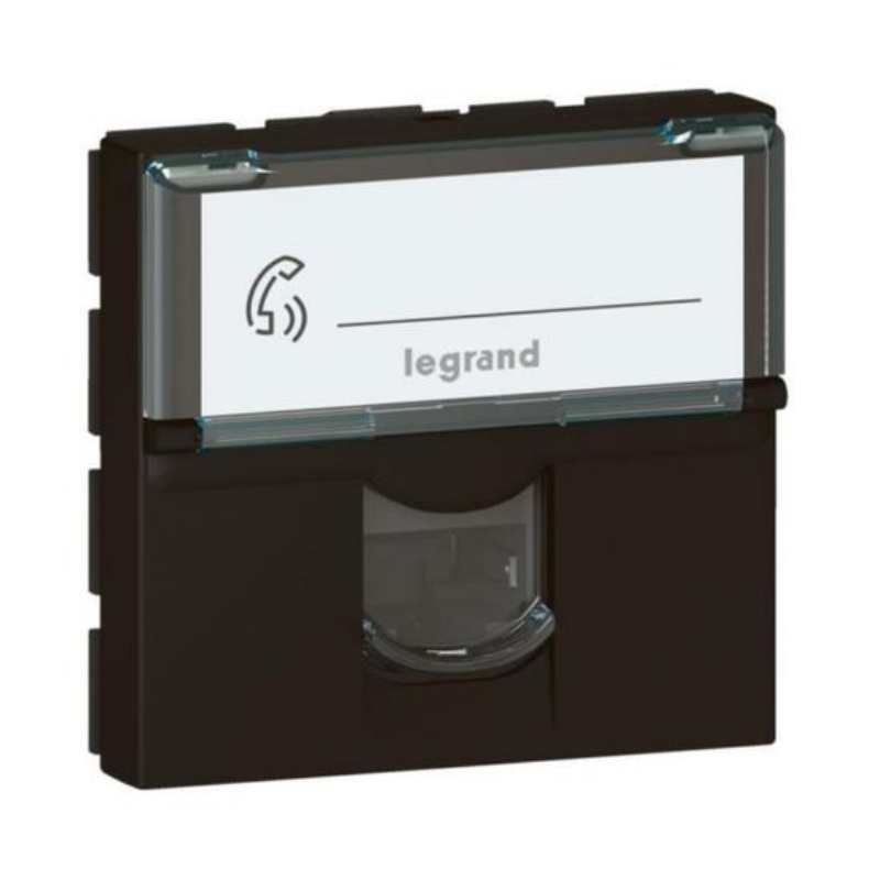 Розетка RJ45 STP cat.6A 2M Черен - Legrand Mosaic 079176L