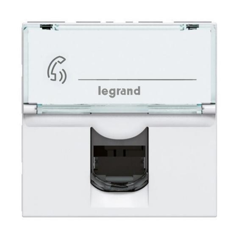 Розетка RJ45 FTP cat.5e 2M Алуминий - Legrand Mosaic 76555