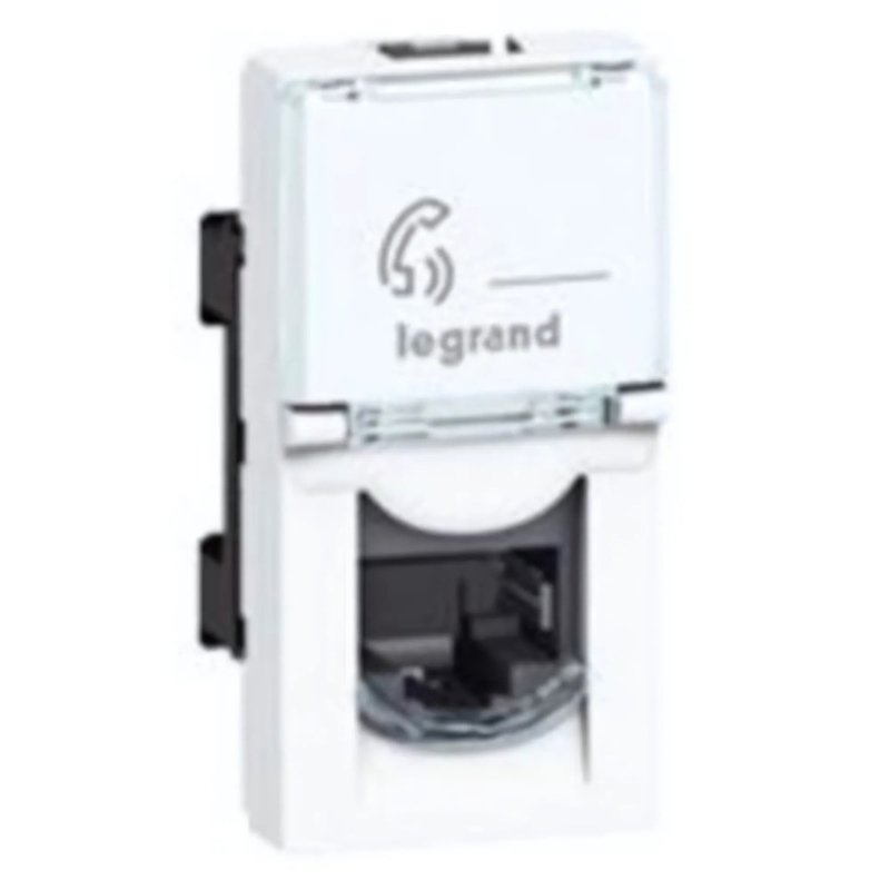 Розетка RJ45 FTP cat.6 антибактериална 1M Бял - Legrand Mosaic 76582