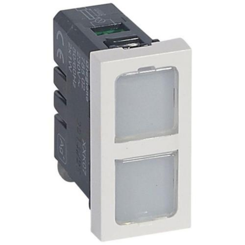 Индикатор двоен 1W 230V 1M 4 цвята - Legrand Mosaic 78502