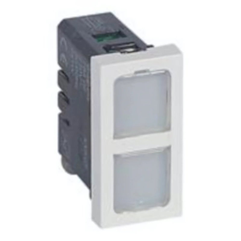 Двоен светлинен индикатор 0.2W 12-24V 1M 4 цвята - Legrand Mosaic 78552