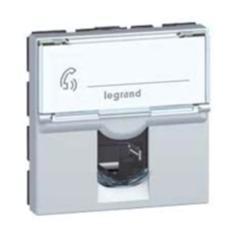 Розетка RJ45 FTP cat.6 2M Алуминий - Legrand Mosaic 79465
