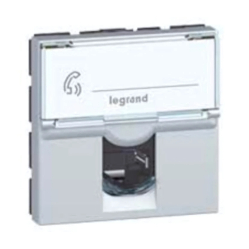 Розетка RJ45 STP cat.6A 2M Алуминий - Legrand Mosaic 79476
