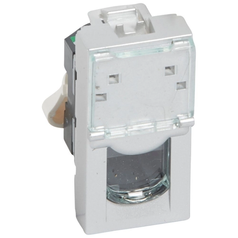 Розетка RJ45 UTP cat.5e 1M Алуминий Mosaic