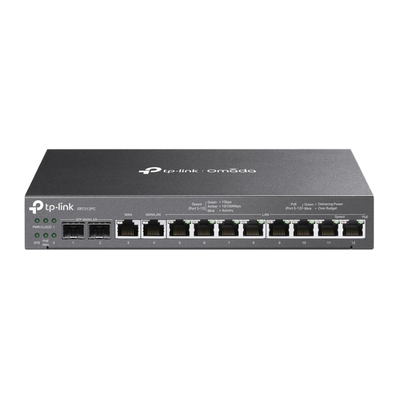 3-in-1 Gigabit VPN Router with PoE+ Ports - TP-Link ER7212PC