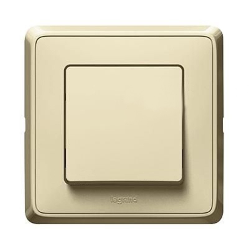 Бутон 10A с рамка Крем /до изчерпване/ - Legrand Cariva 773911