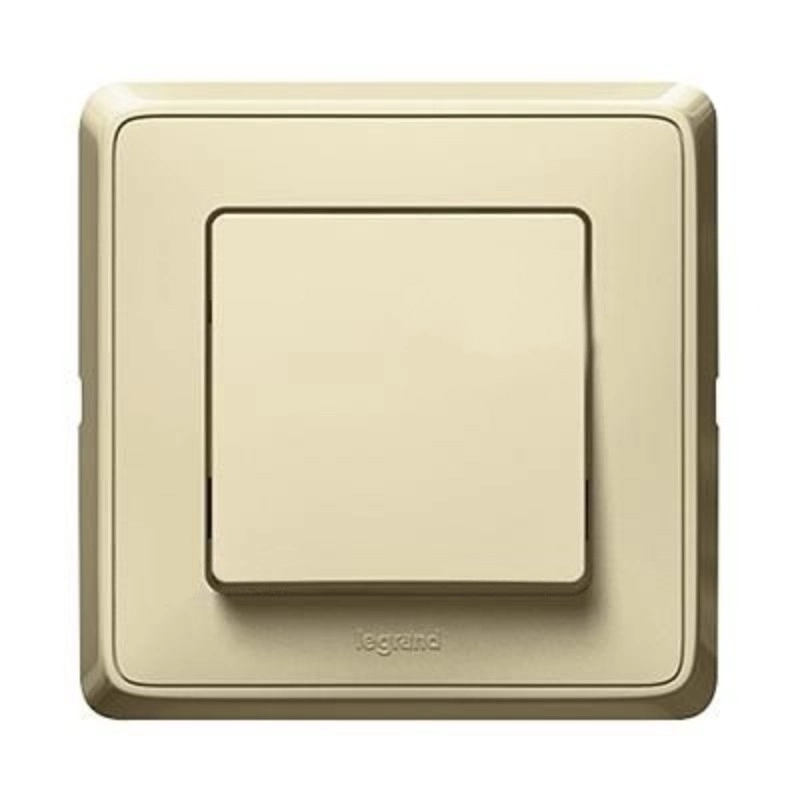 Бутон 10A с рамка Крем /до изчерпване/ - Legrand Cariva 773911