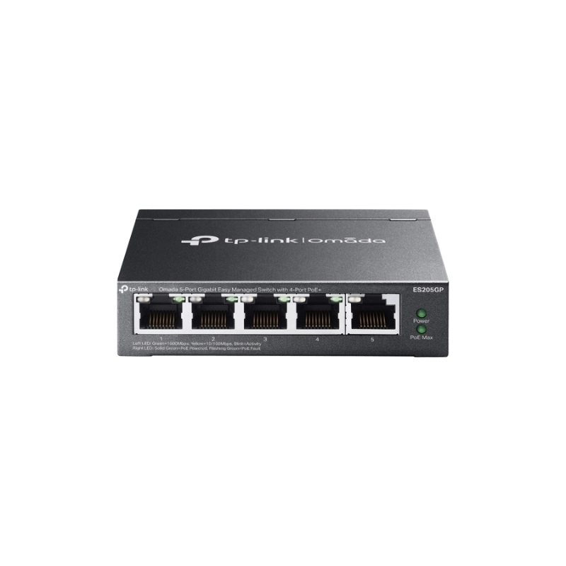 5-Port Gigabit Easy Managed Switch with 4-Port PoE+ TP-Link ES205GP
