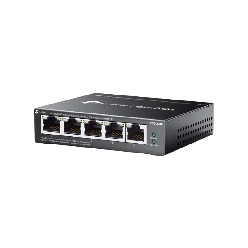 5-Port Gigabit Easy Managed Switch with 4-Port PoE+ TP-Link ES205GP
