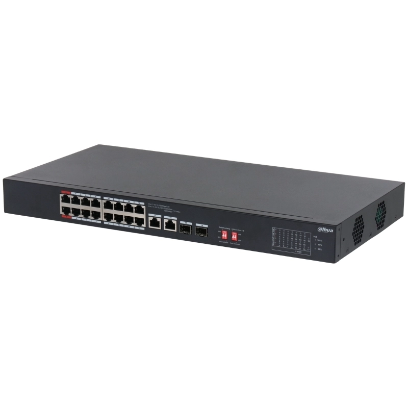 16 портов PoE мрежов комутатор + 2xSFP - DAHUA S3218-16ET-135