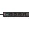 Разклонител 4x 2P+E стенен монтаж с ключ и кабел 1.5m Черен - Brennenstuhl Bremounta BS1150650114