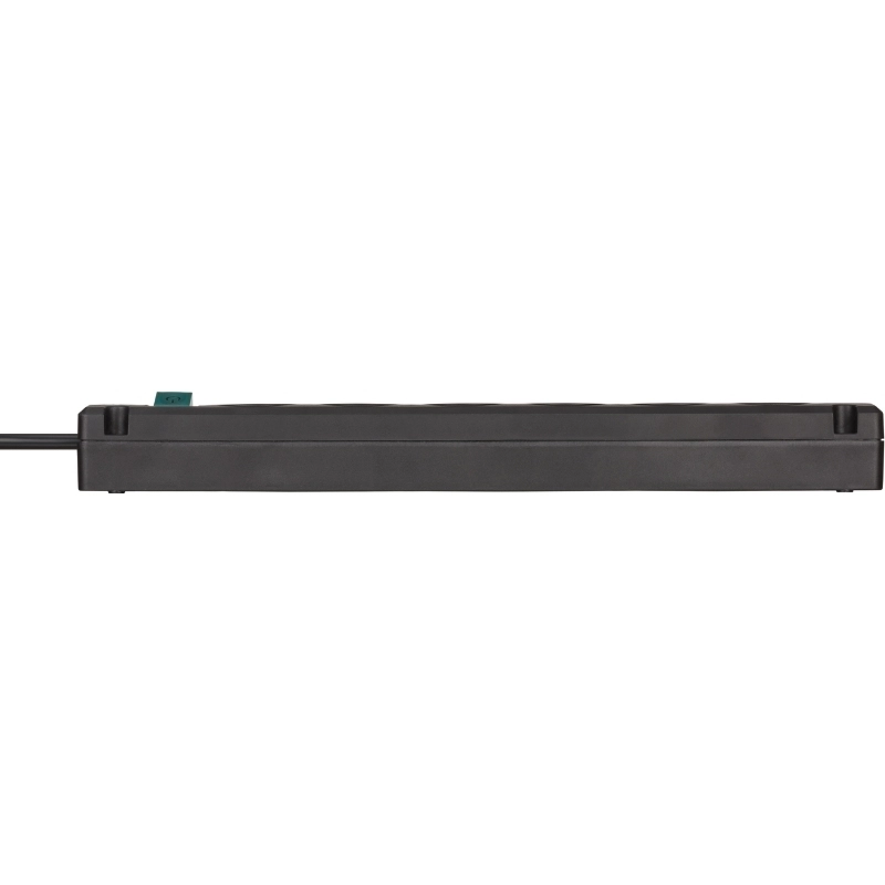 Разклонител 5x 2P+E и 2x USB C 3100mA 15.5W Bremounta стенен монтаж с ключ и кабел 3m Черен