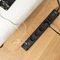Разклонител 5x 2P+E и 2x USB C 3100mA 15.5W Bremounta стенен монтаж с ключ и кабел 3m Черен