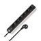 Разклонител 6x 2P+E с ключ и кабел 1.5m Бял/черен - Brennenstuhl Ecolor BS1153260020