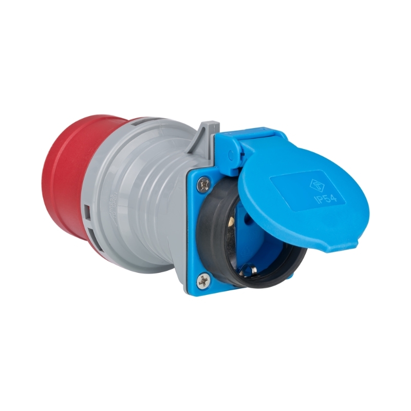 Индустриален адаптер CEE 2P+E 230VAC към Шуко 16A IP44 - Brennenstuhl BS1081690