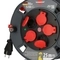 Кабелна макара Profi KU 25m IP44 3G2.5 H07RN-F 5x 2P+E Шуко със самозатварящи се капаци термозащита с индикатор Черен - Brennenstuhl Profi KU BS9232250100