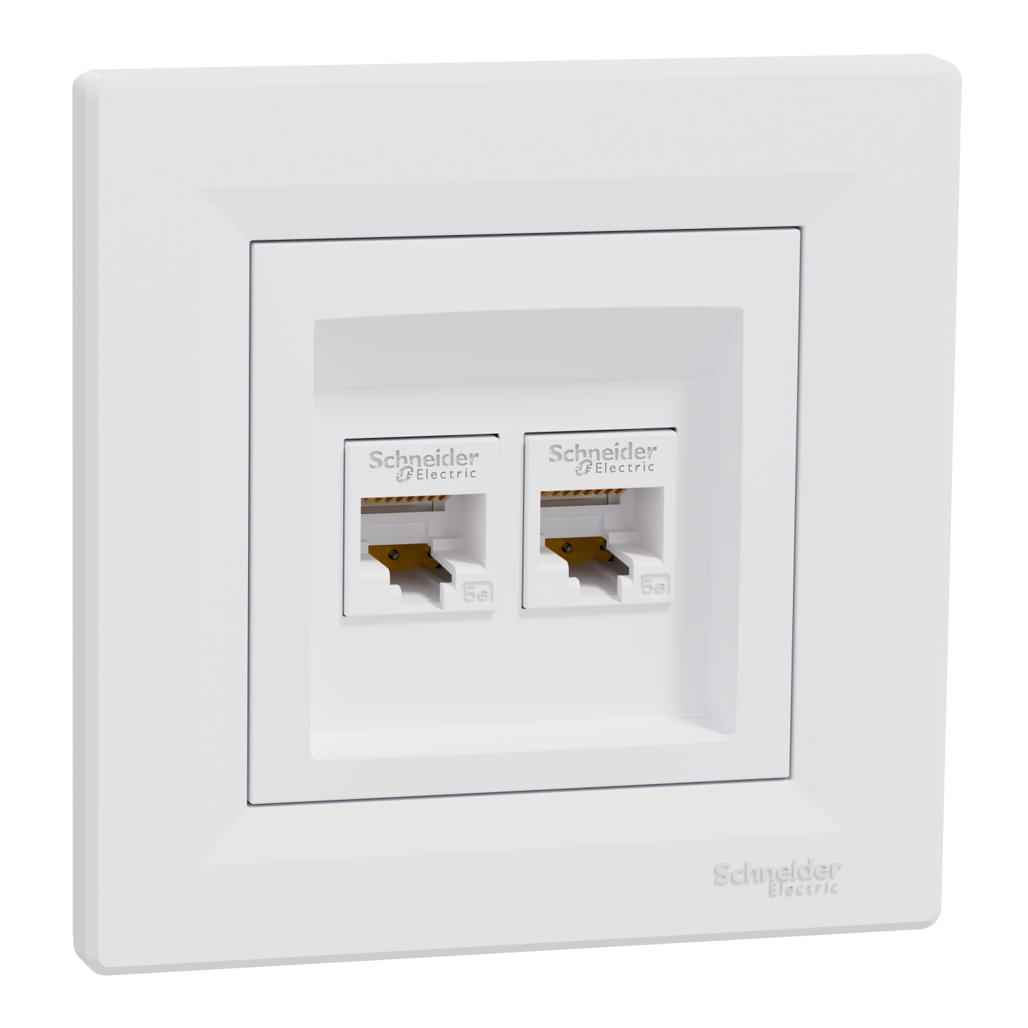 Розетка 2x RJ45 UTP Cat.5e Бяла - SCHNEIDER ELECTRIC Asfora EPH4400121
