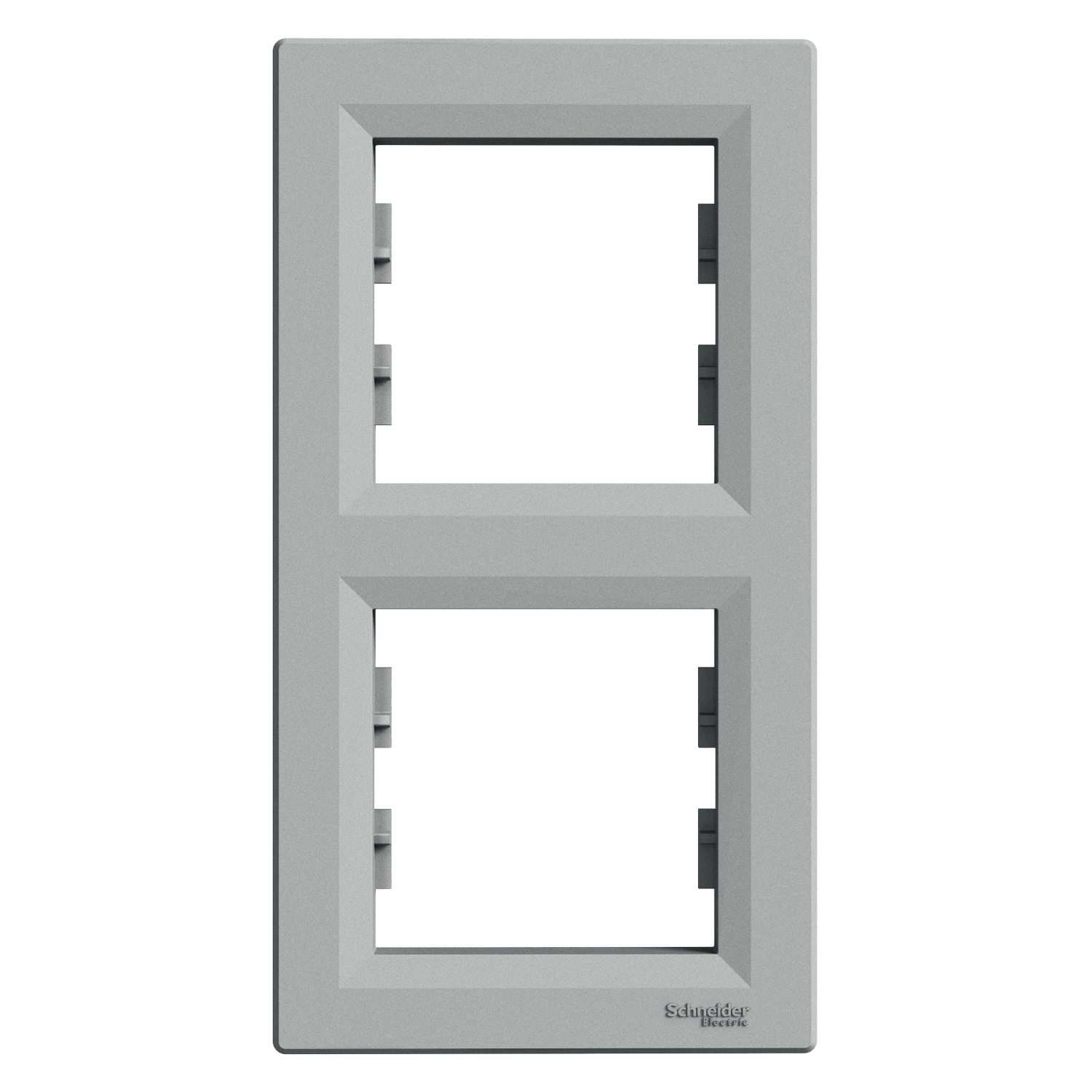 Рамка 2х Алуминий вертикална - SCHNEIDER ELECTRIC Asfora EPH5810261