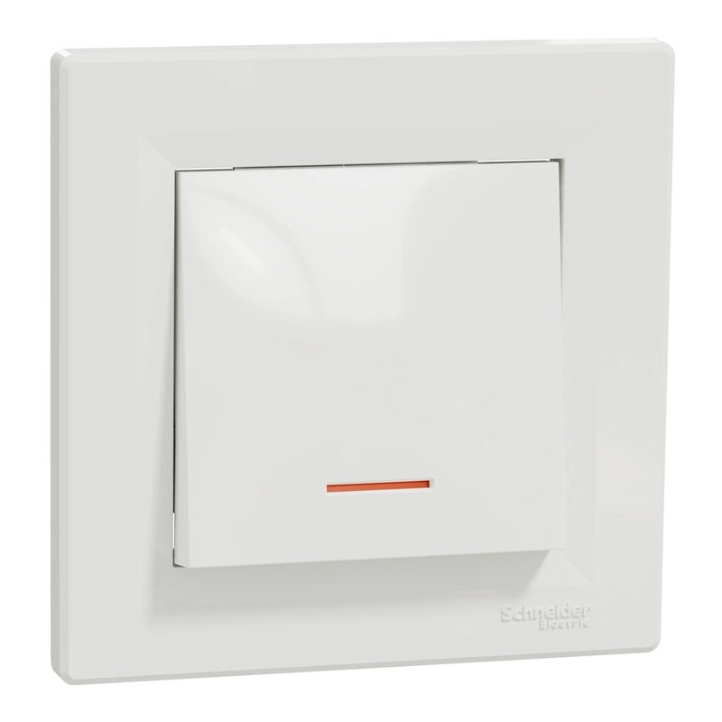 Еднополюсен ключ с подсветка 10А Бял - SCHNEIDER ELECTRIC Asfora EPH1400121