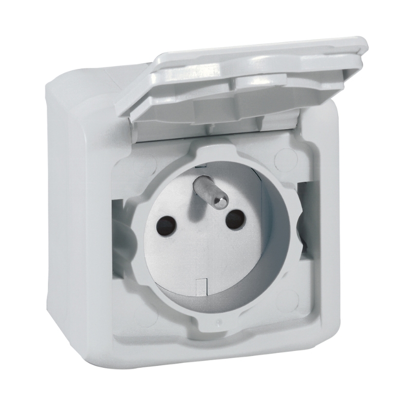 Контакт Френски стандарт 16А IP44 Сив - Legrand Forix 782395