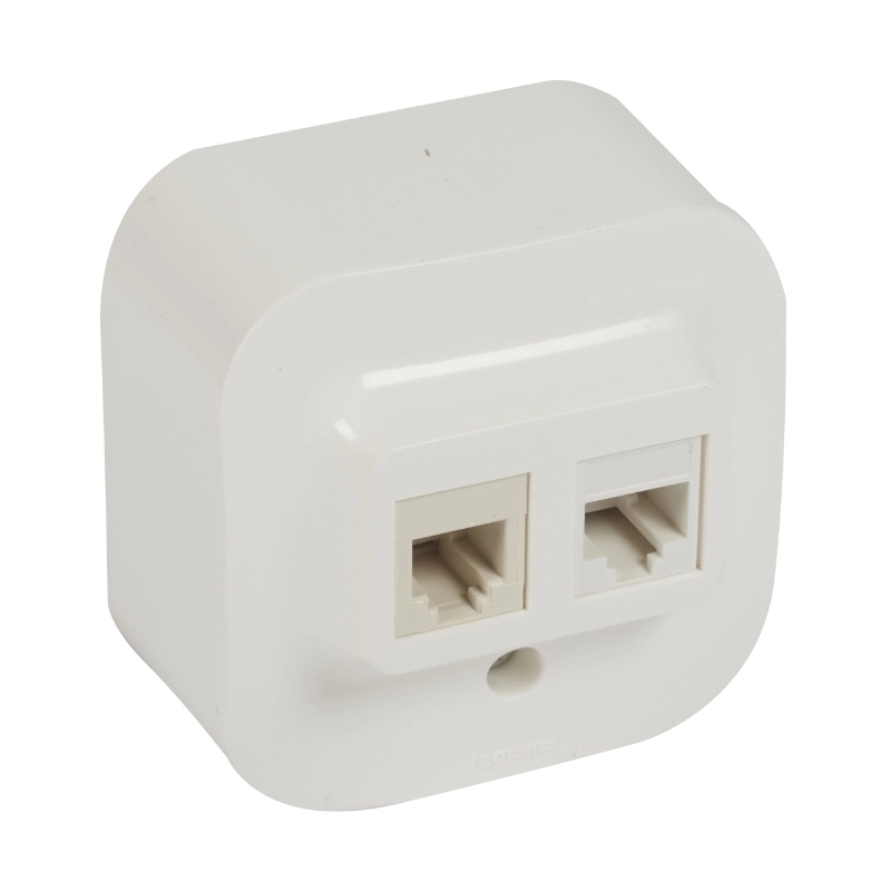 Розетка RJ45 UTP Cat. 5e + RJ11 IP21 Бял - Legrand Forix 782421