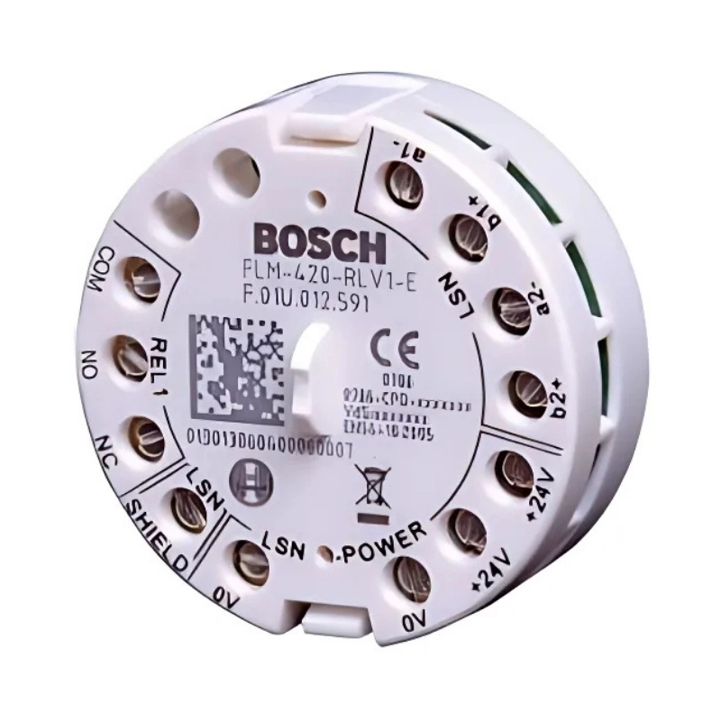 Адресируем модул с 1 релеен изход, 5 A /30 V DC за DIN монтаж - Bosch FLM-420-RLV1-E