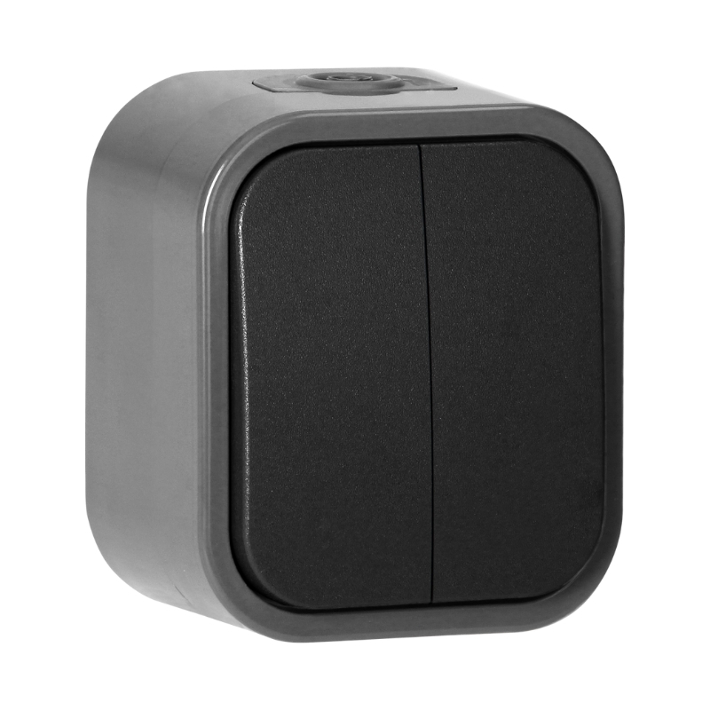 Ключ сериен ОМ 10A IP54 Сив/черен - Orno Series B2 OR-OE-7801/GB