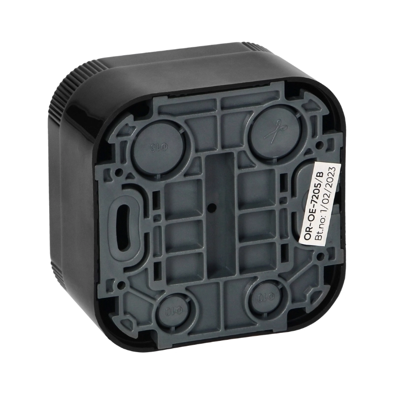Контакт Шуко 2P+E ОМ 16A Черен - Orno ToDo OR-OE-7205(GS)/B