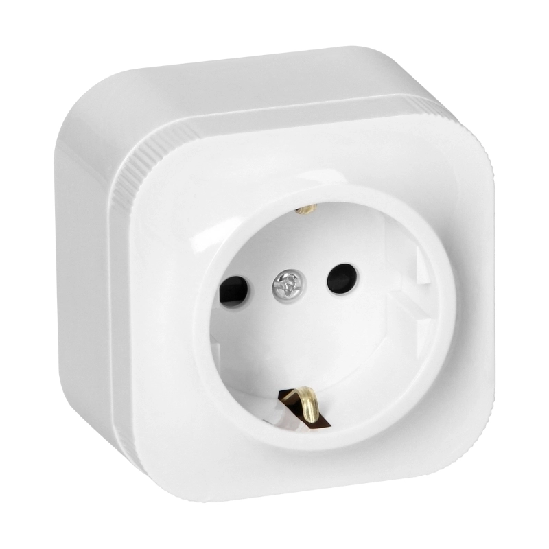 Контакт Шуко 2P+E ОМ 16A Бял - Orno ToDo OR-OE-7205(GS)/W